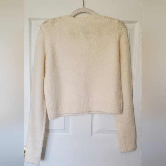 Cream Button-Up Women Sweater - Picture 4 of 5